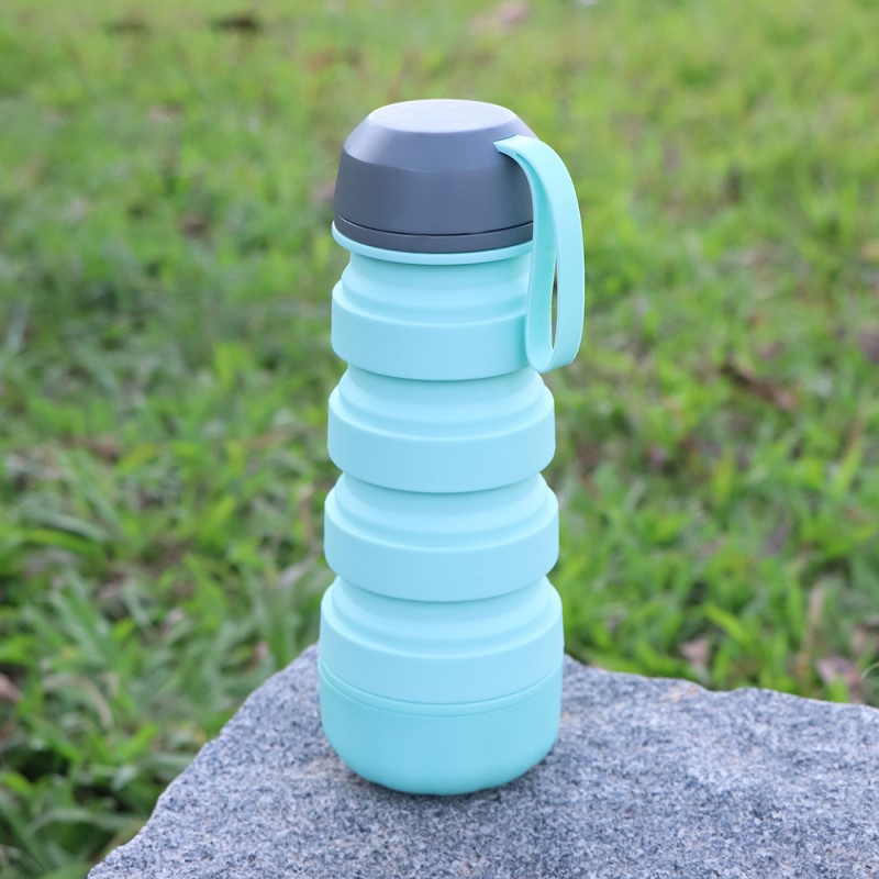 Kreatív szilikon vízcsésze élelmiszer-besorolású kültéri sportos személyiség vizes palack futó fitness hordozható sportcsésze